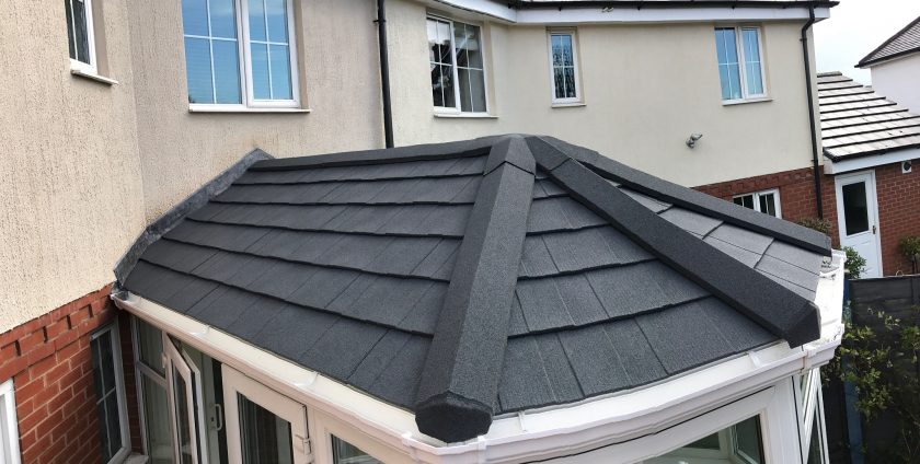 White conservatory after Profix install market leading GuardianTM Solid Roof