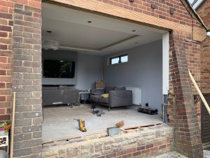 before putting in swing and slide doors